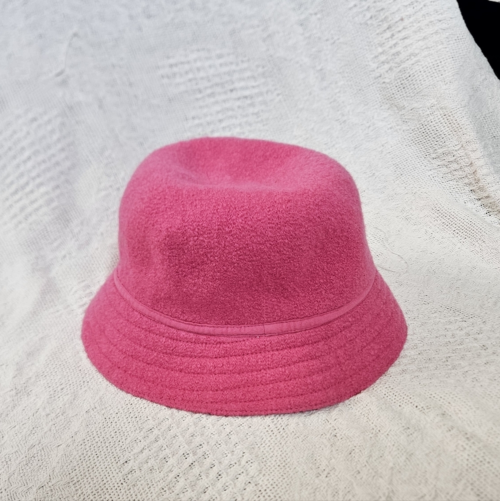 Talbots 100% Wool Hot Pink Bucket Hat Super Soft!